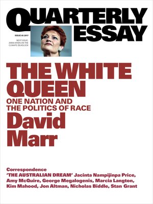 cover image of Quarterly Essay 65 the White Queen